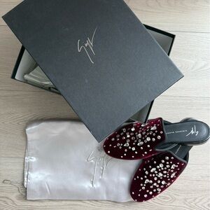 Giuseppe Zanotti Elsa Embellished Mules W US8.5